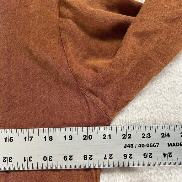 24 Karat Womens Boho Chic Rust Orange Embroidered Tiered Maxi Dress Size Medium - Picture 7 of 10